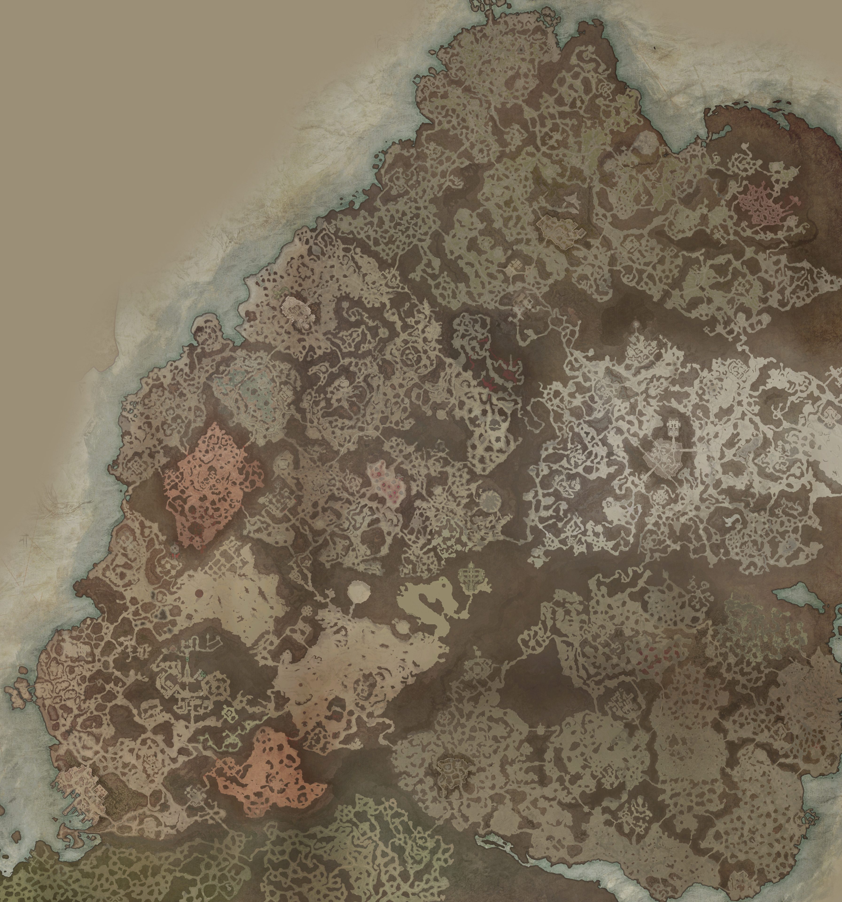 Sanctuary map with the ten journal satchels marked